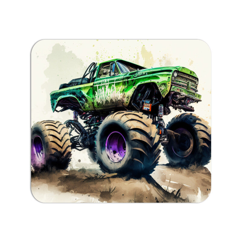 Green Monster Truck Theme Mouse Pad