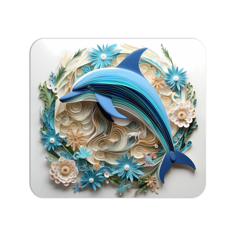 Dolphin Quilling Mouse Pad