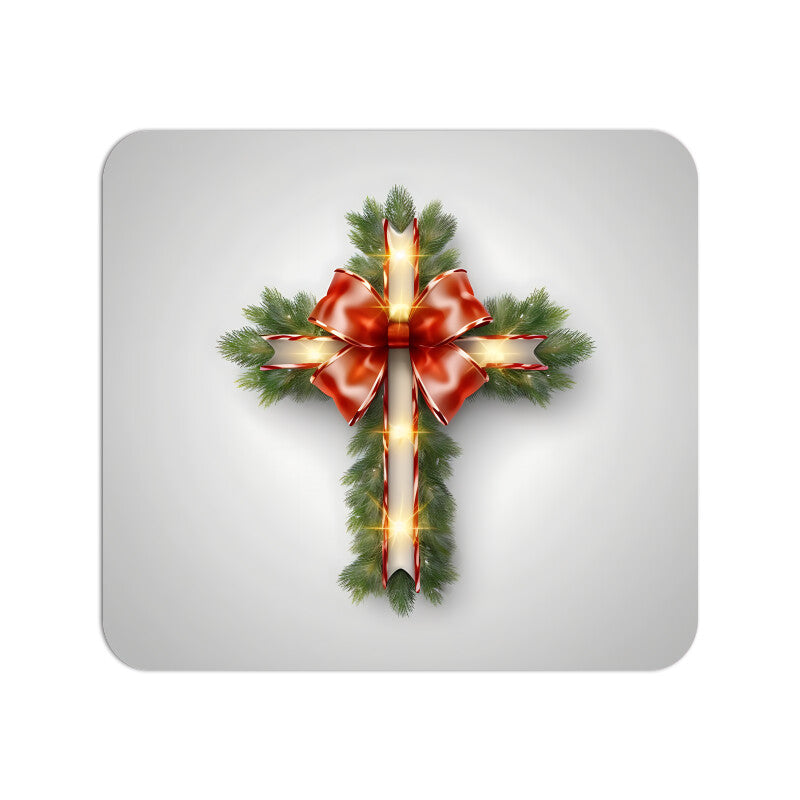 Beautiful Christmas Cross Mouse Pad