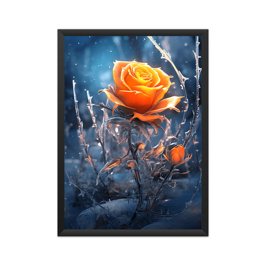 Beautiful Winter Yellow color Rose Painting Wall Art