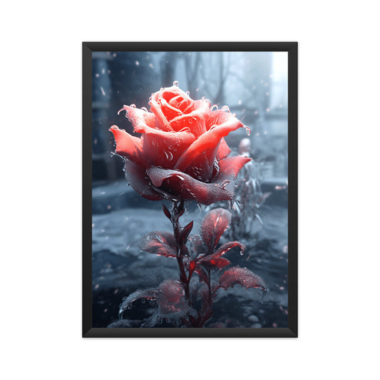 Beautiful Winter Color Rose Painting Wall Art