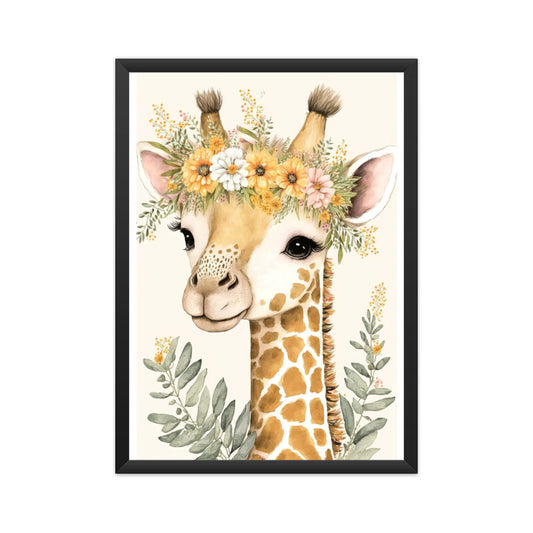 Boho Baby Giraffe Nursery Wall Art