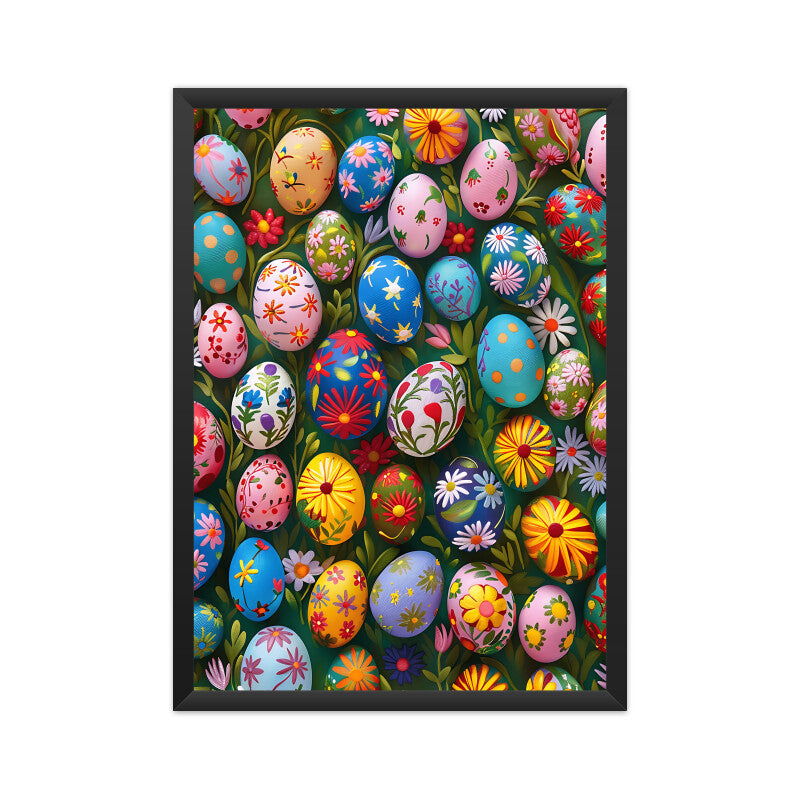Beautiful Easter Eggs and Flowers Wall Art