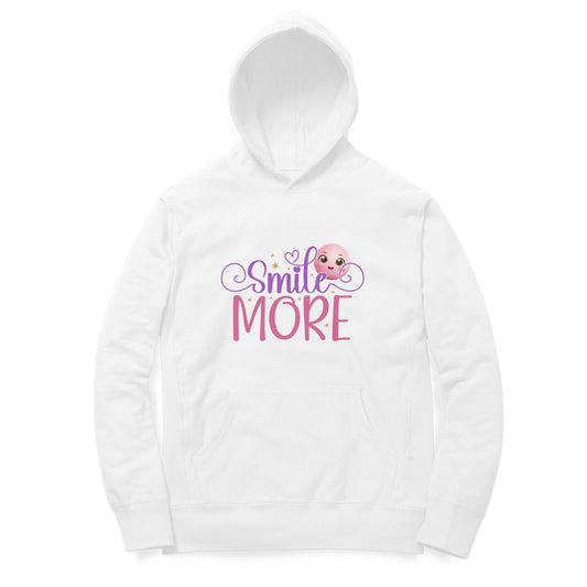 Smile More - Printed Unisex hoodie pattern with an oversized fit