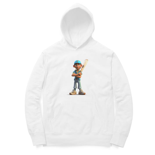 Cricket player Design Printed Unisex hoodie pattern with an oversized fit