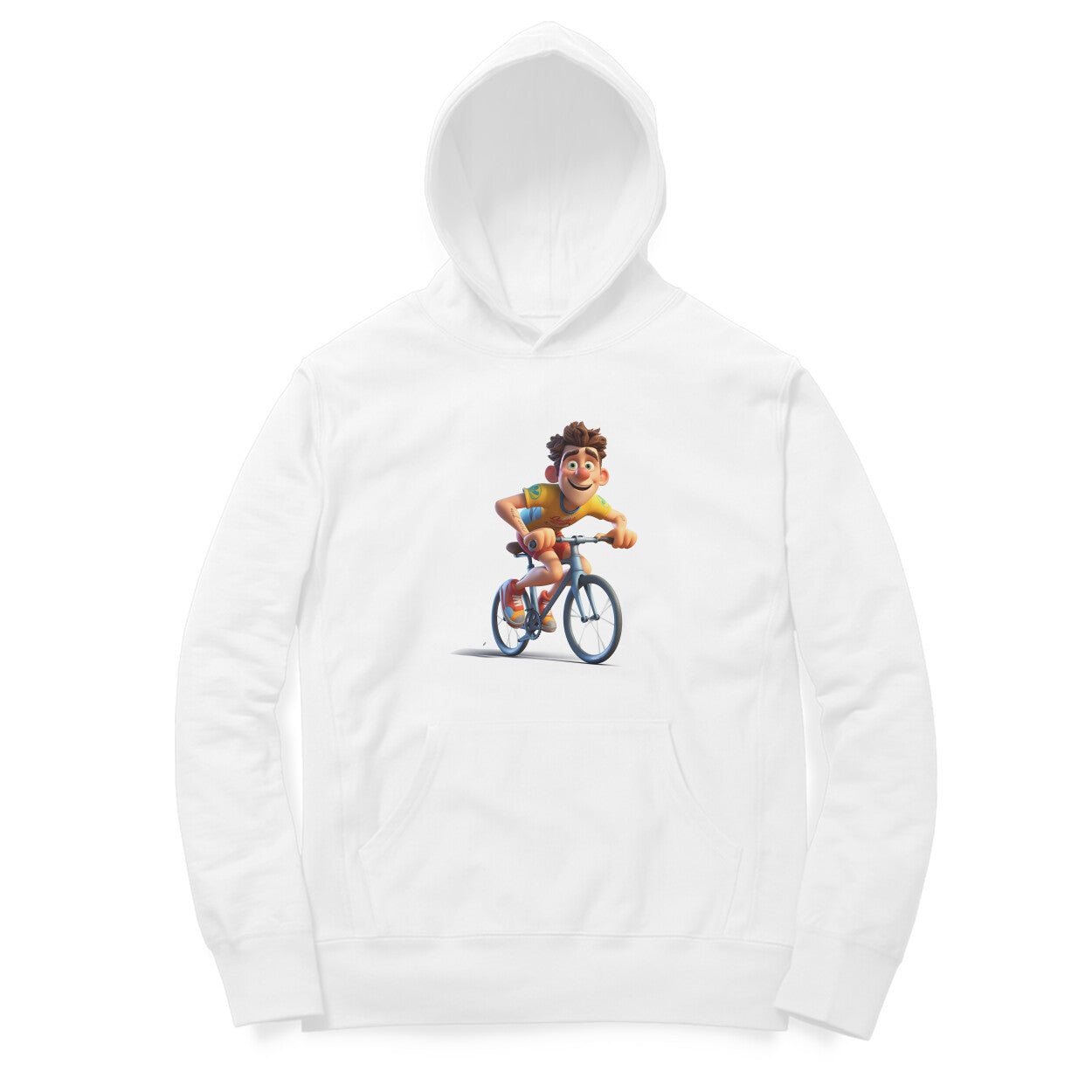 Cyclist Design Printed Unisex hoodie pattern with an oversized fit