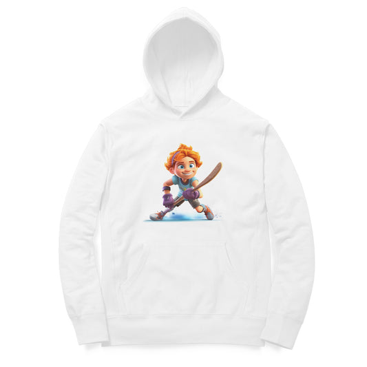 Hockey Player Design Printed Unisex hoodie pattern with an oversized fit