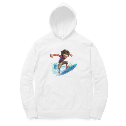 Surfer Design Printed Unisex hoodie pattern with an oversized fit