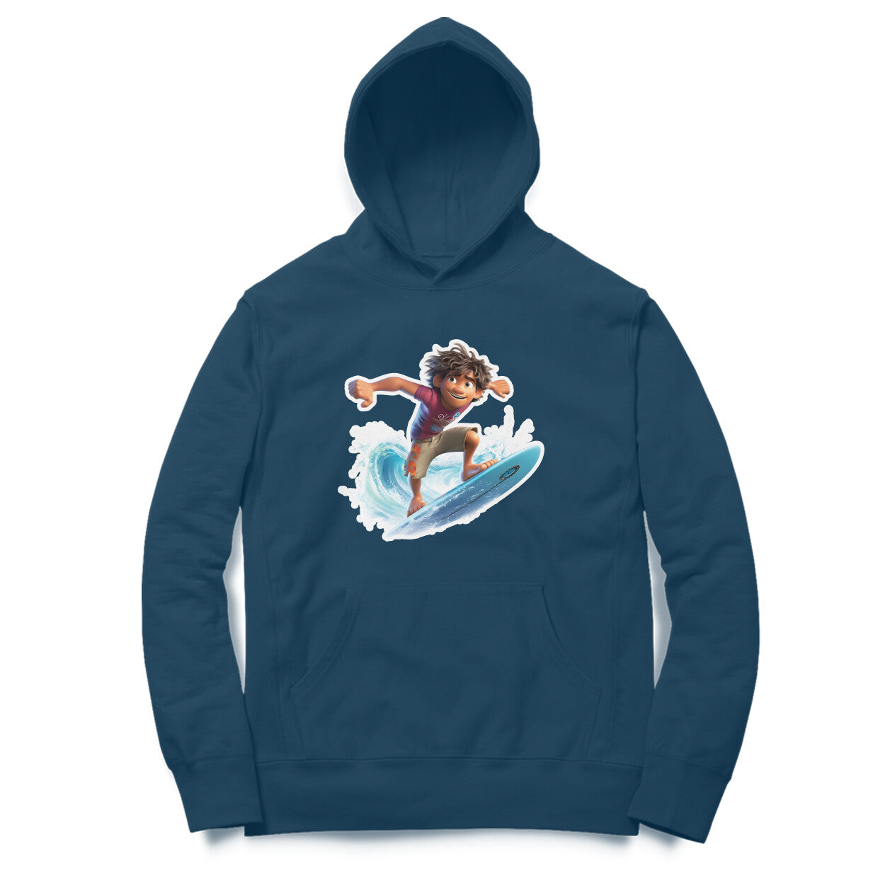 Surfer Design Printed Unisex hoodie pattern with an oversized fit