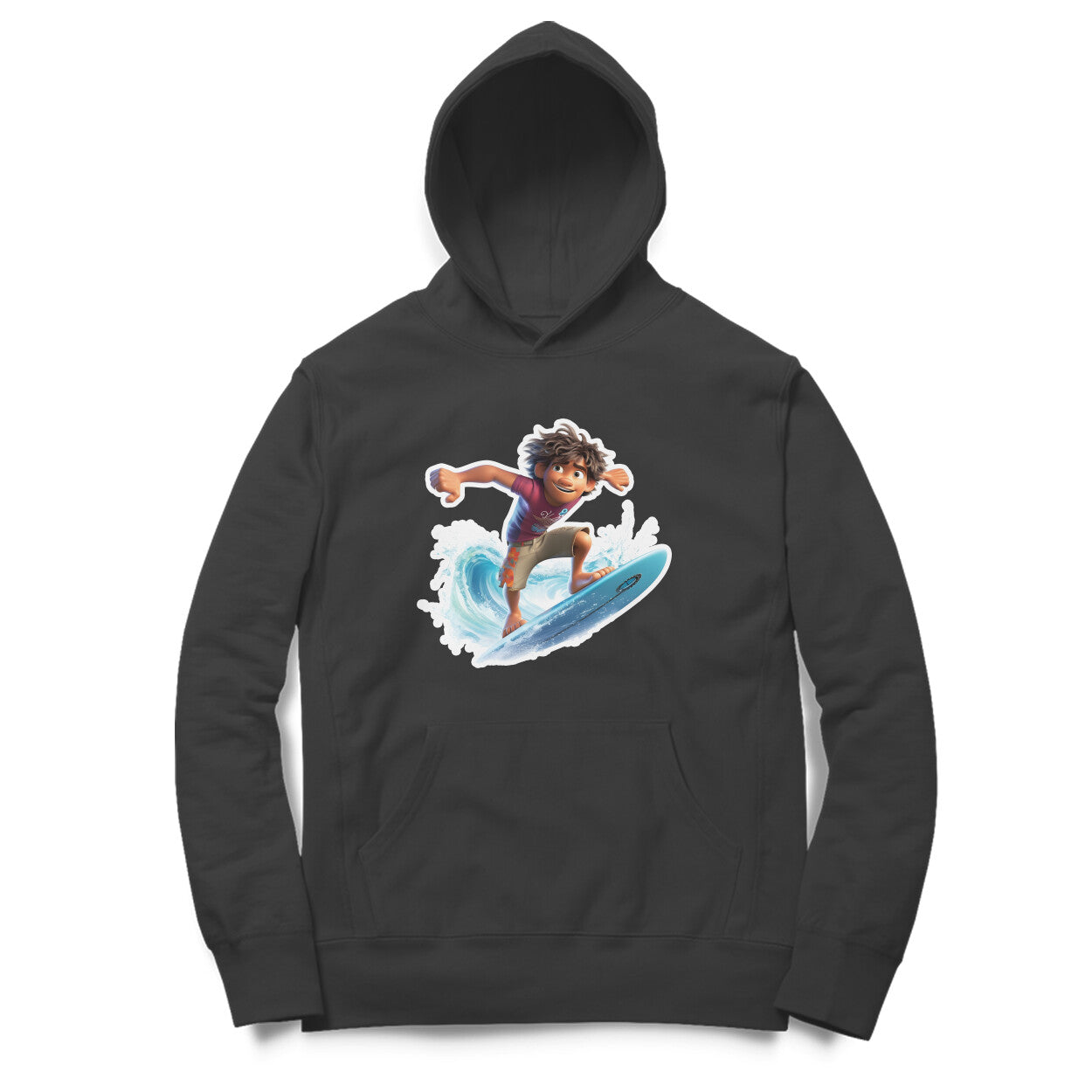 Surfer Design Printed Unisex hoodie pattern with an oversized fit