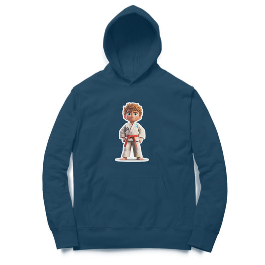 Judo Player Design Printed Unisex hoodie pattern with an oversized fit