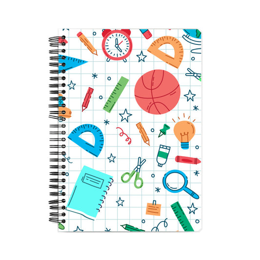 Back to School - School supplies stationery icon pattern Notebook