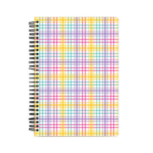 Teal Purple Yellow Pink Lemon Color Pattern Notebook