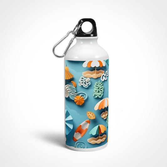 3D Summer Beach Sipper Bottle