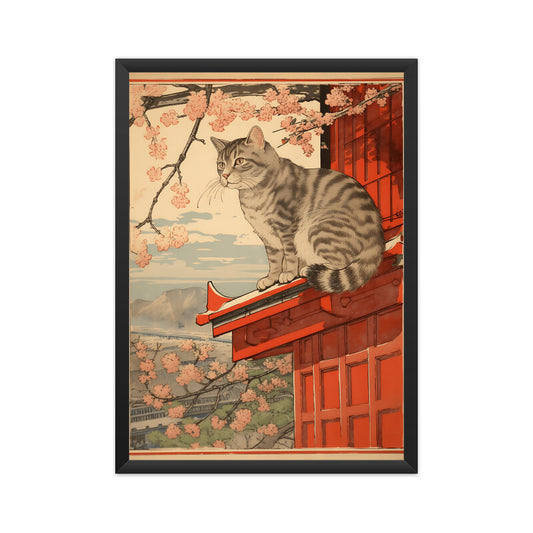 Beautiful Cat Japanese Style Wall Art