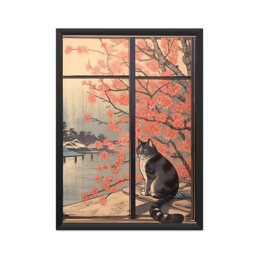 Beautiful Cat Japanese Style Wall Art