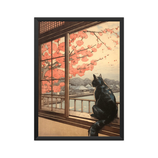 Beautiful Cat Japanese Style Wall Art