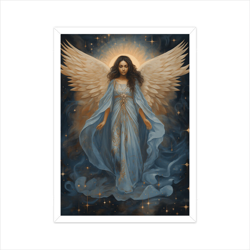 Beautiful Angel Among Stars Wall Art
