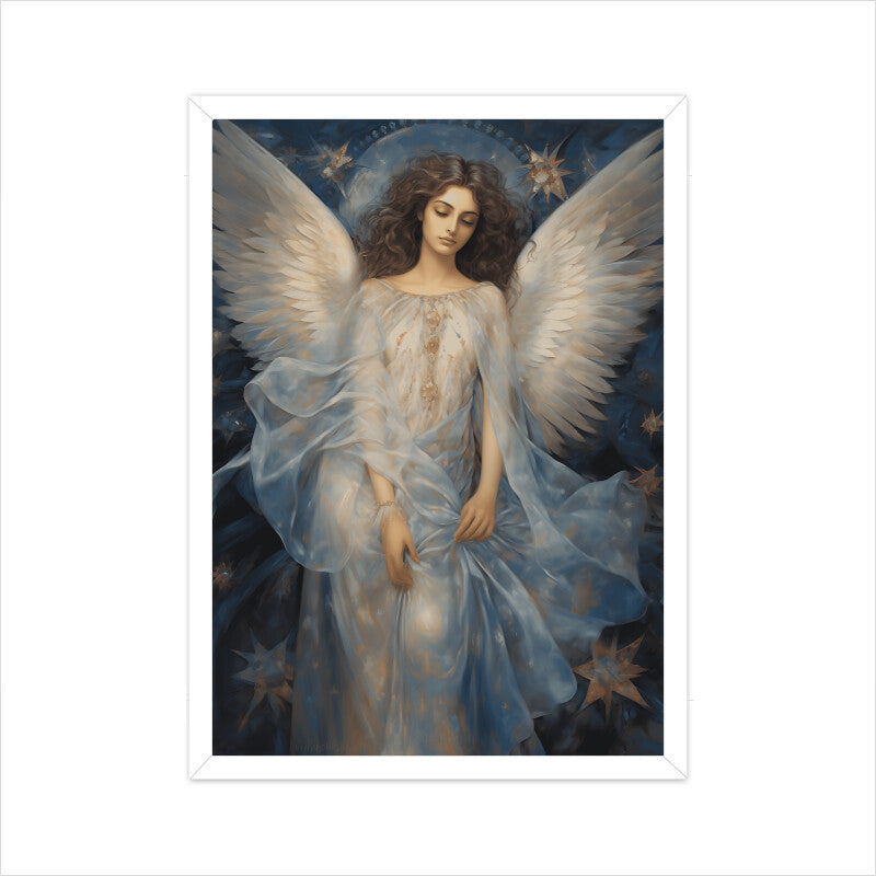 Beautiful Angel Among Stars Wall Art