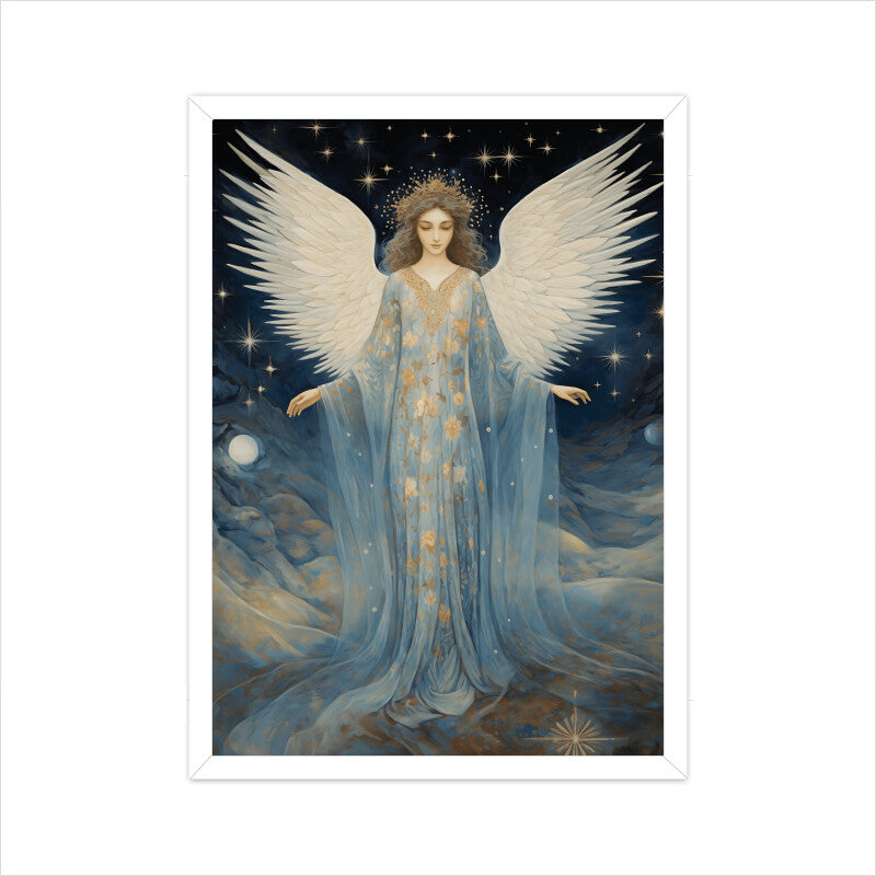 Beautiful Angel Among Stars Wall Art