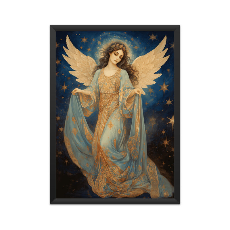 Beautiful Angel Among Stars Wall Art