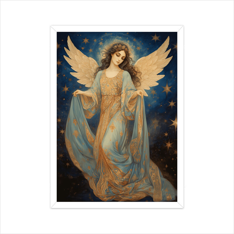 Beautiful Angel Among Stars Wall Art