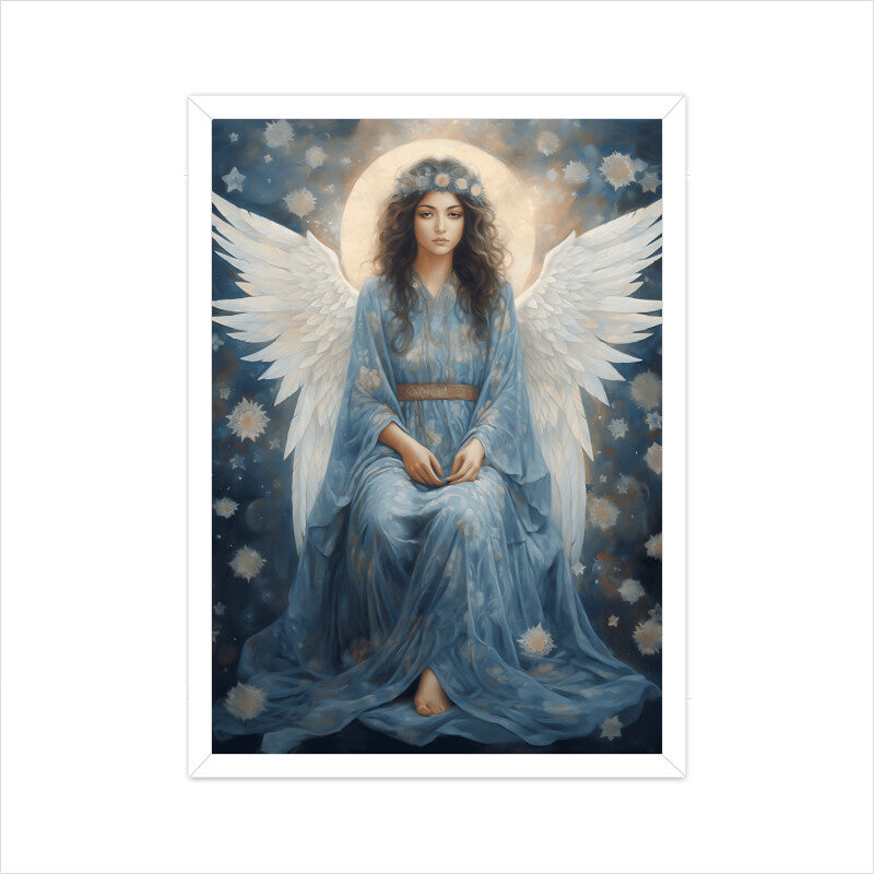 Beautiful Angel Among Stars Wall Art