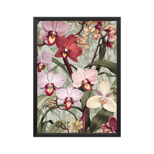 Whimsical Orchid Flowers Wall Art