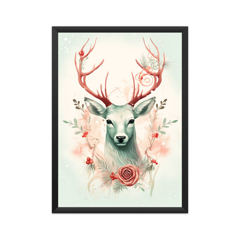Beautiful Pastel Color Reindeer Wall Art