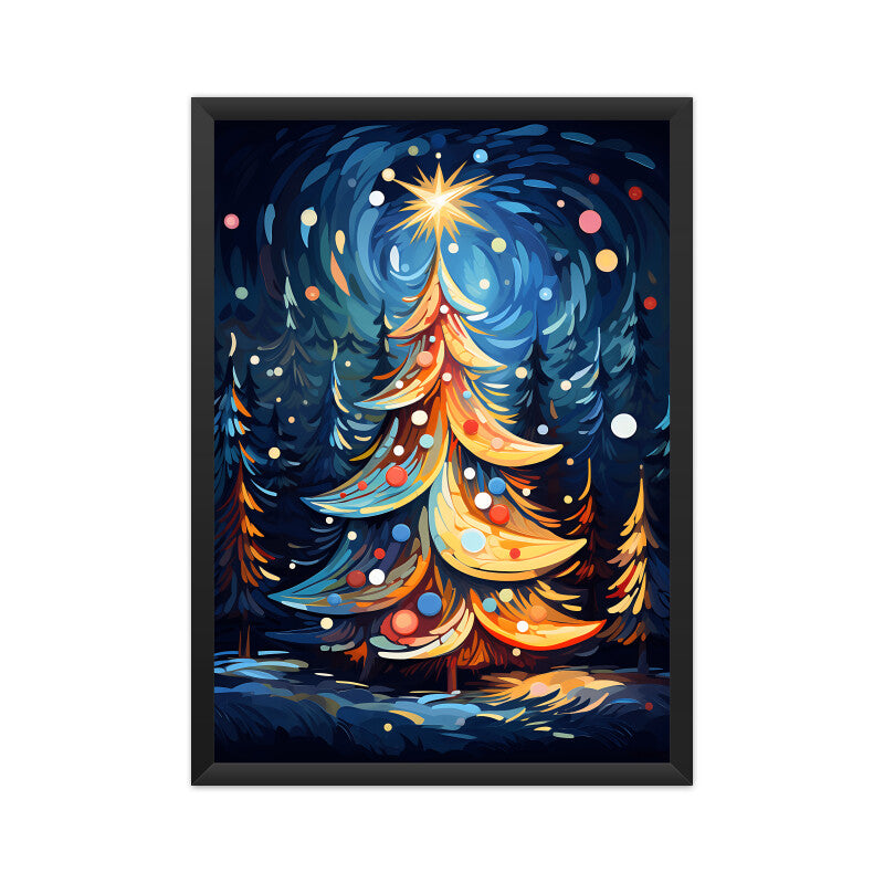 Christmas Tree Van Gogh Style Wall Art