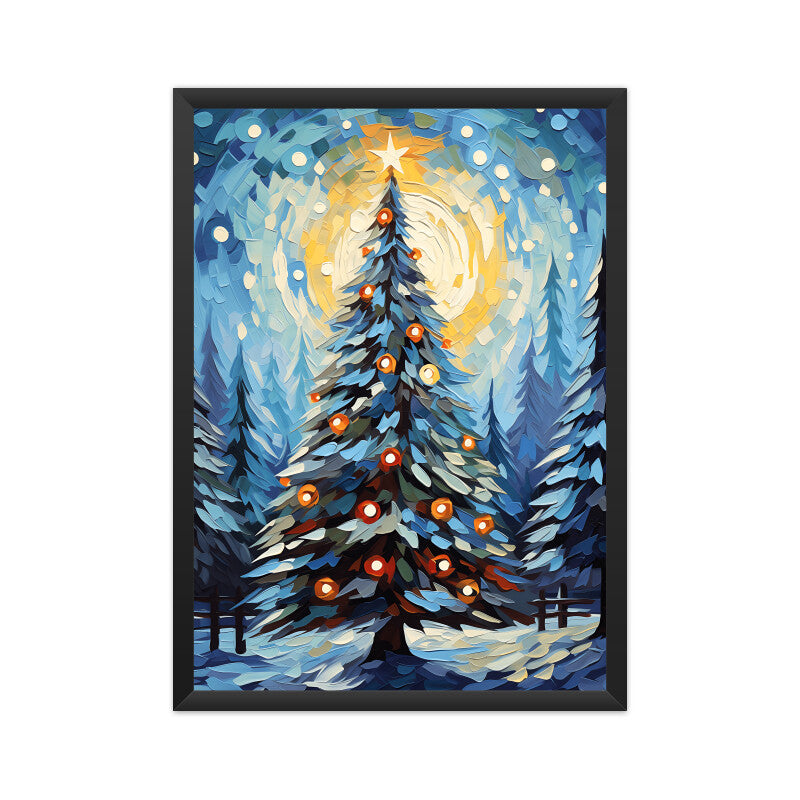Christmas Tree Van Gogh Style Wall Art