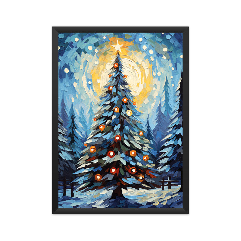 Christmas Tree Van Gogh Style Wall Art