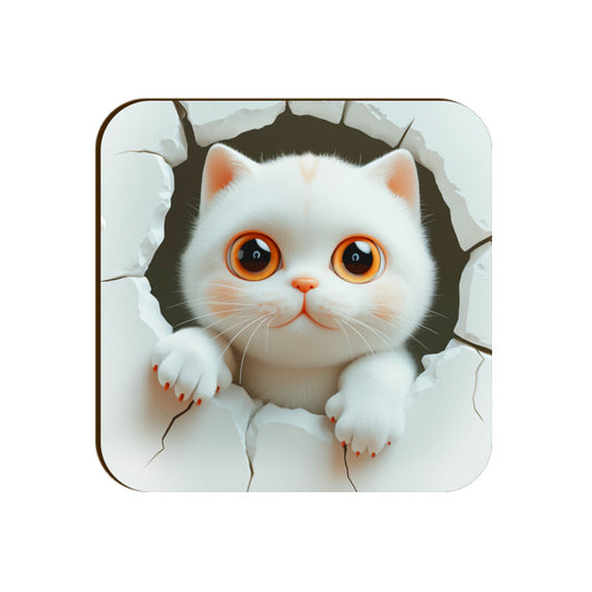 Cute Cat Square Coaster