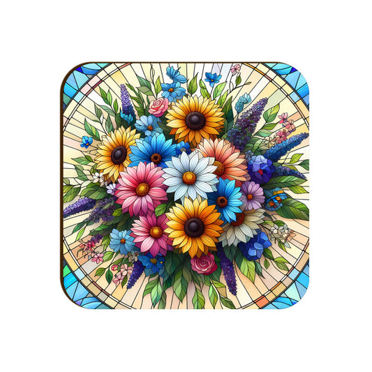 Summer Flowers Square Coasters