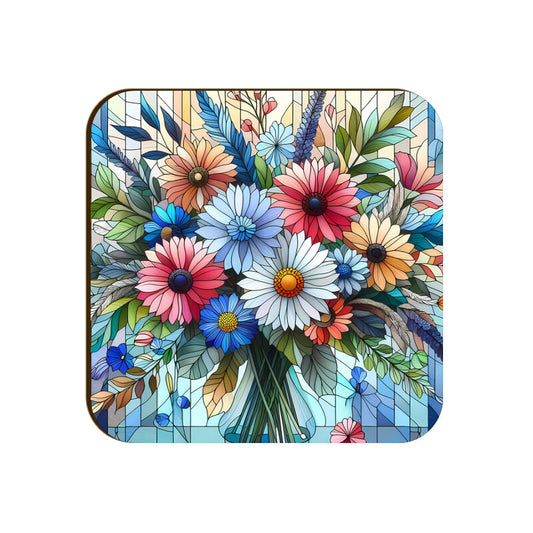Summer Flowers Square Coasters