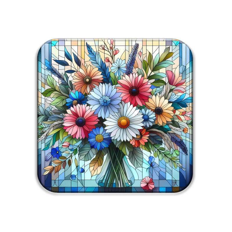 Summer Flowers Square Coasters