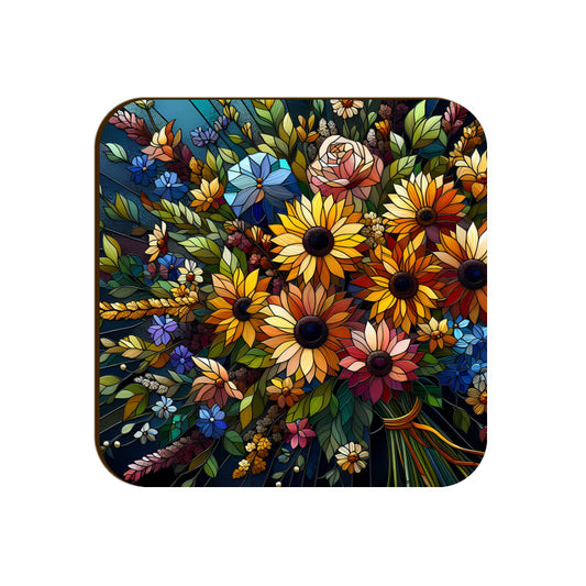 Summer Flowers Square Coasters