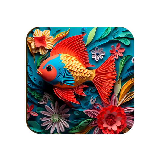 3D Fish Square Coaster