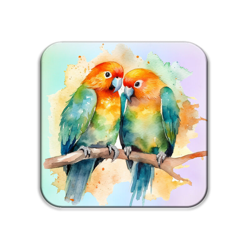 Couple Bird Square Coaster