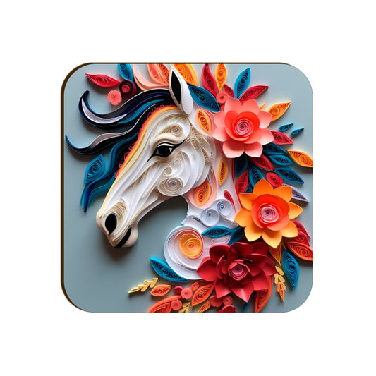 3D Horse Square Coaster