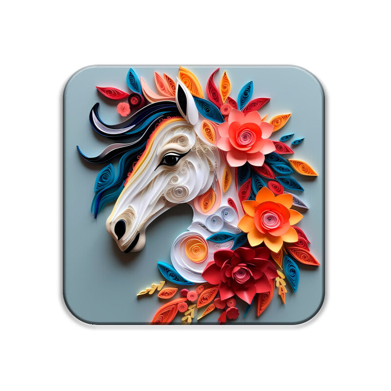 3D Horse Square Coaster