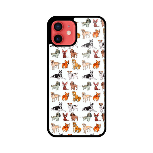 Dog Pattern - Apple iphone Glass Phone Cases - Available for all models