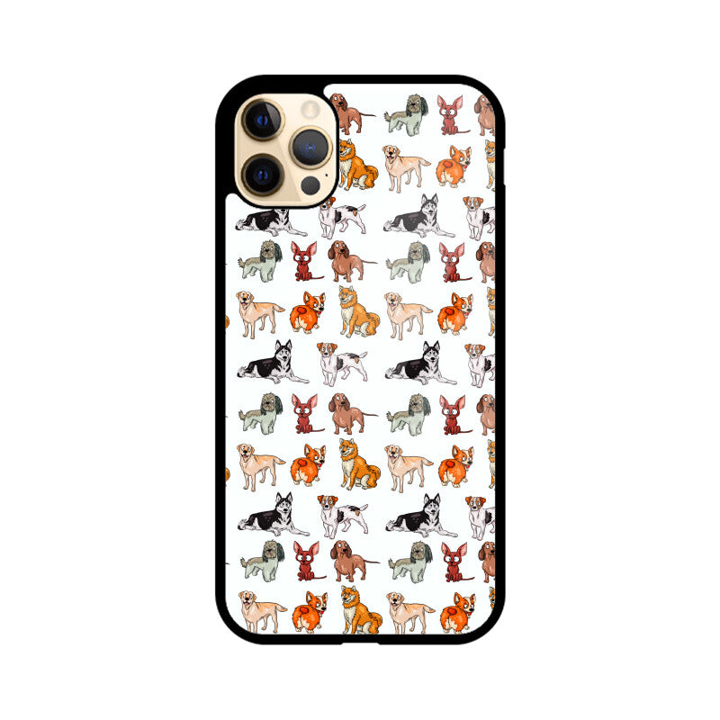 Dog Pattern - Apple iphone Glass Phone Cases - Available for all models