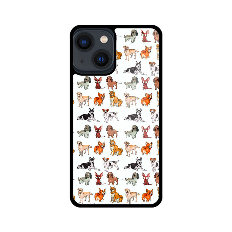 Dog Pattern - Apple iphone Glass Phone Cases - Available for all models