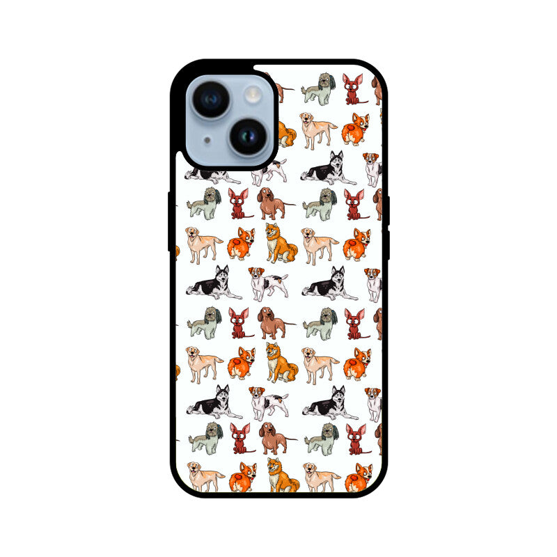 Dog Pattern - Apple iphone Glass Phone Cases - Available for all models