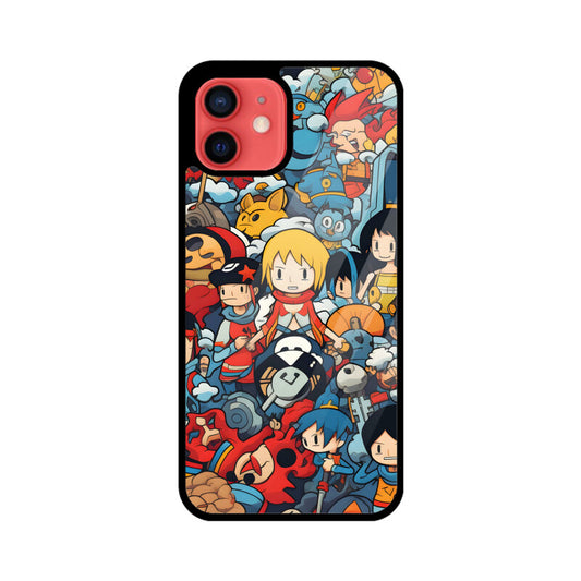 Cartoon Anime Pattern - Apple iPhone Glass Phone Cases - Available for All Models