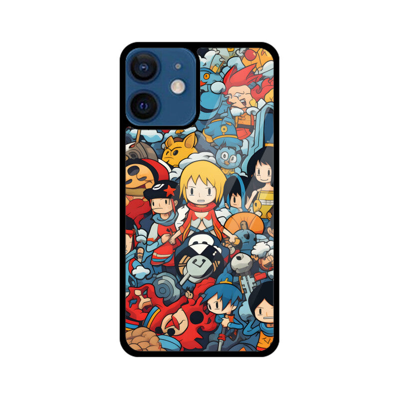 Cartoon Anime Pattern - Apple iPhone Glass Phone Cases - Available for All Models