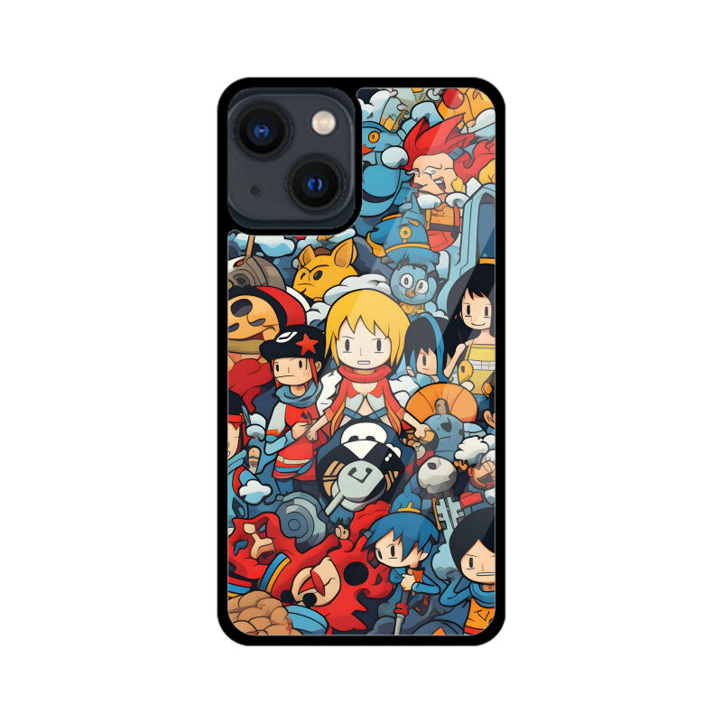 Cartoon Anime Pattern - Apple iPhone Glass Phone Cases - Available for All Models