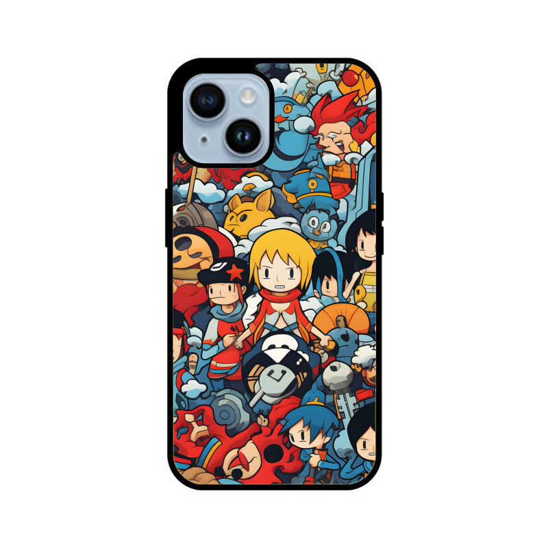 Cartoon Anime Pattern - Apple iPhone Glass Phone Cases - Available for All Models