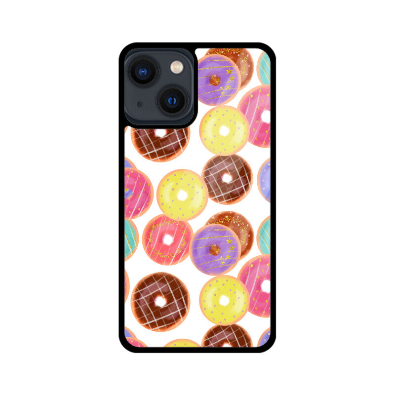 Apple iPhone Glass Phone Cases - Available for all models - Donut pattern